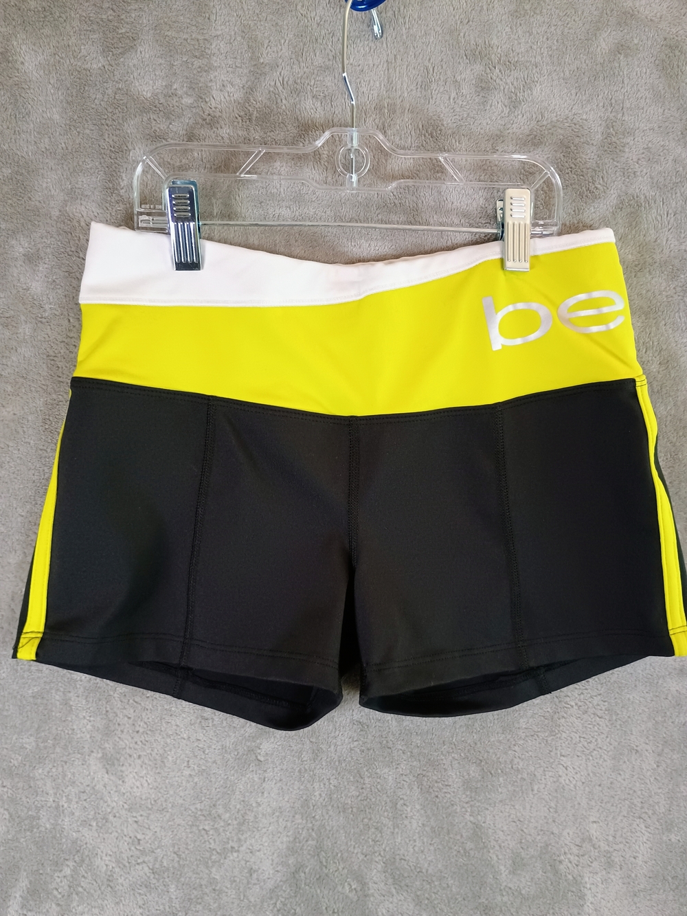 Y2K Bebe Sport Black And Yellow Performance Activewear Bottoms Size Small